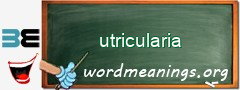 WordMeaning blackboard for utricularia